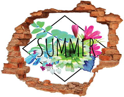 Hole wall sticker Summer's Floral Explosion