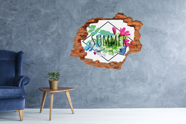 Hole wall sticker Summer's Floral Explosion