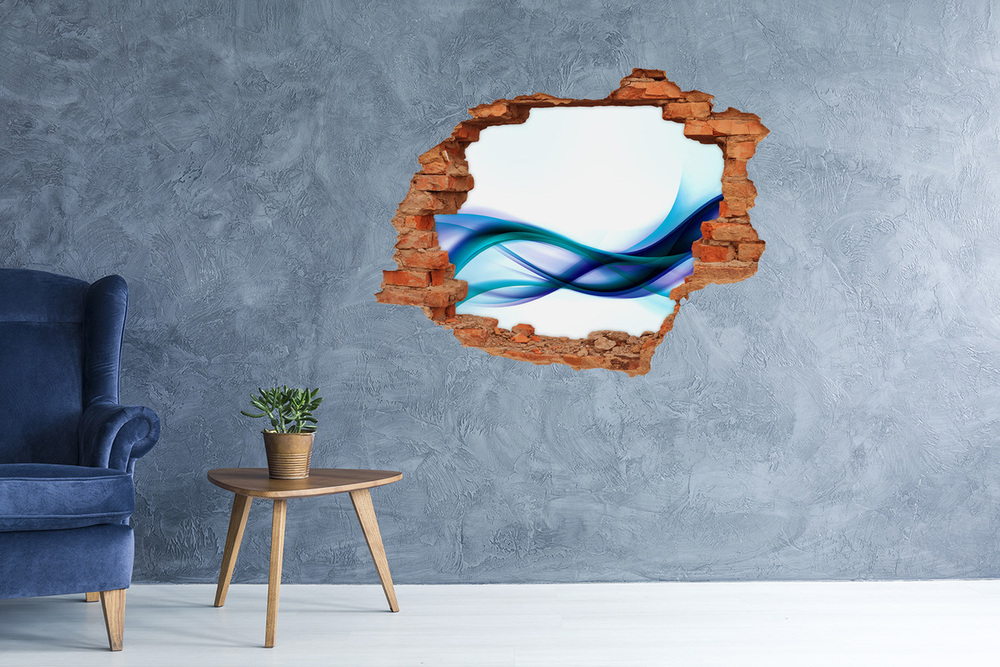 Hole wall sticker Wave abstraction