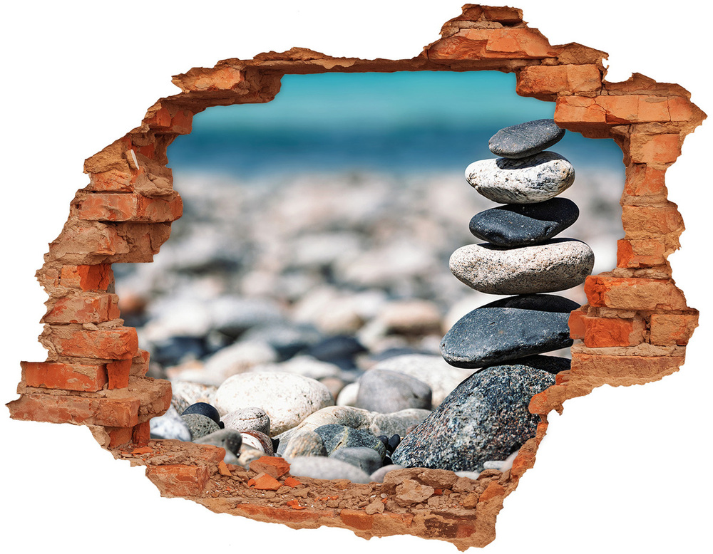 3D wall hole Stack of stones