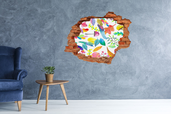 Hole wall sticker Floral pattern