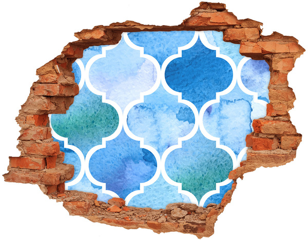 3D wall hole Sea mosaic in a wall hole