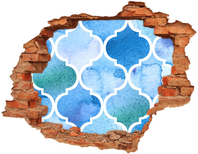 3D wall hole Moroccan background