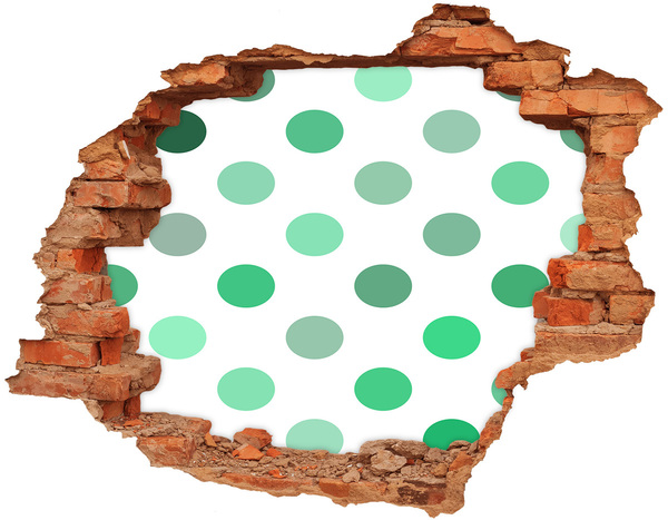 3D wall hole Green dots