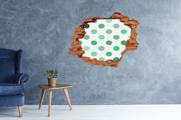 3D wall hole Green dots