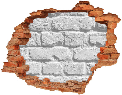 3D wall hole A ruined brick wall