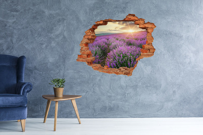 Hole wall sticker Lavender field