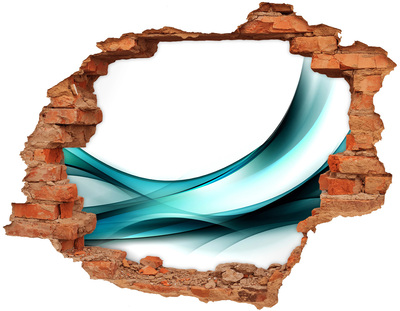 Hole wall sticker Wave abstraction