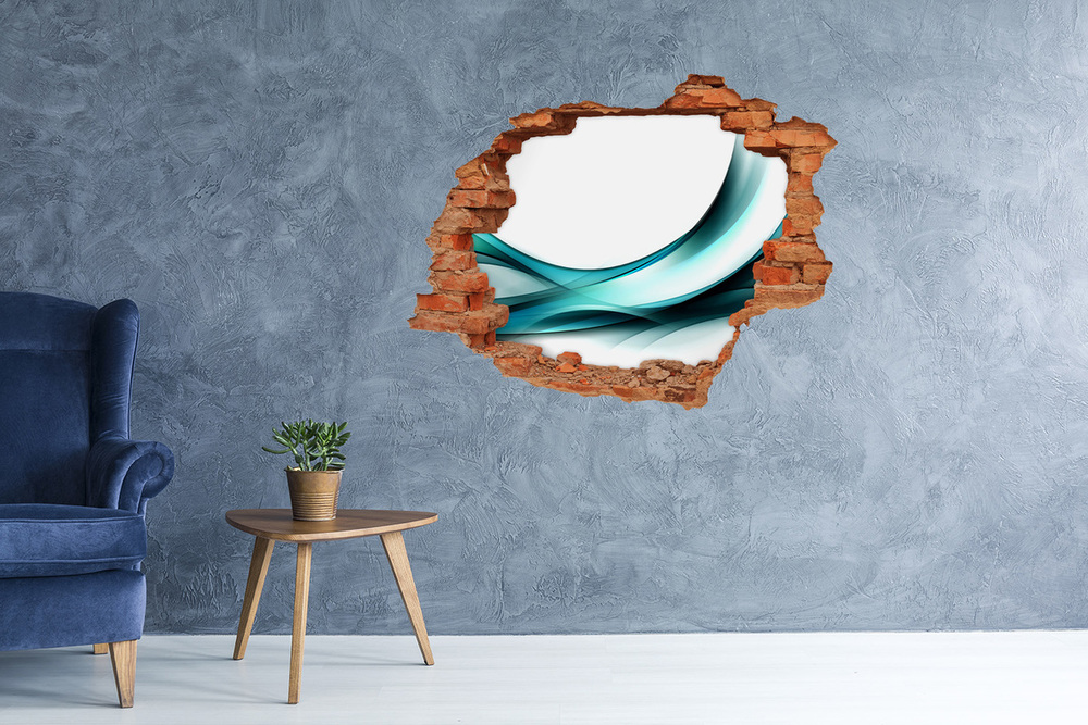 Hole wall sticker Wave abstraction