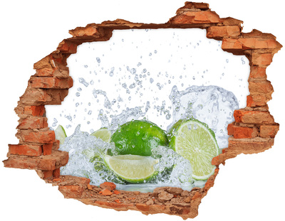 3D wall hole A refreshing cocktail with lime
