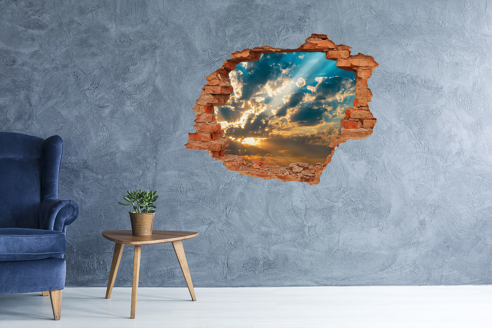 Hole wall sticker Sunset heaven