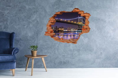 Hole in the wall sticker A bridge in New York