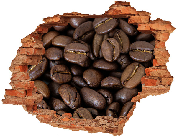 Hole in the wall decal Coffee beans