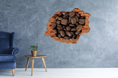 Hole in the wall decal Coffee beans