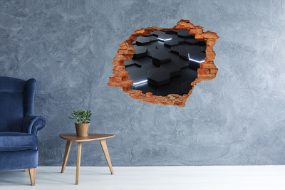 Hole wall sticker Modern space behind the walls