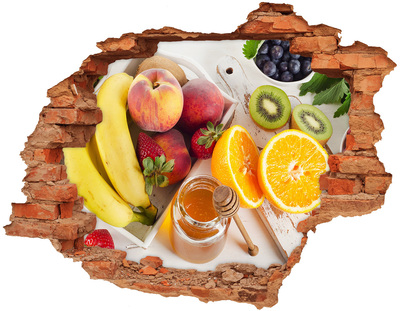 Hole in the wall sticker Fruit paradise with honey