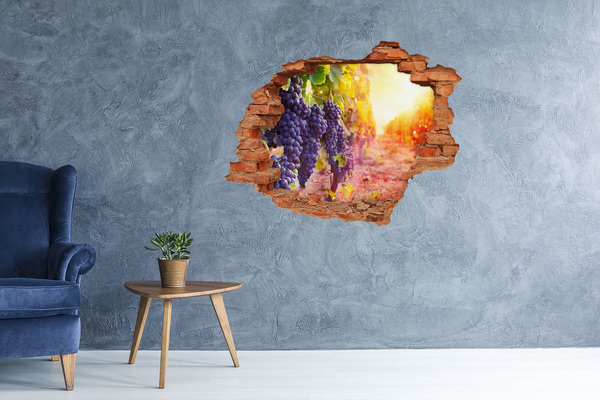 Hole in the wall decal Grape paradise in the morning
