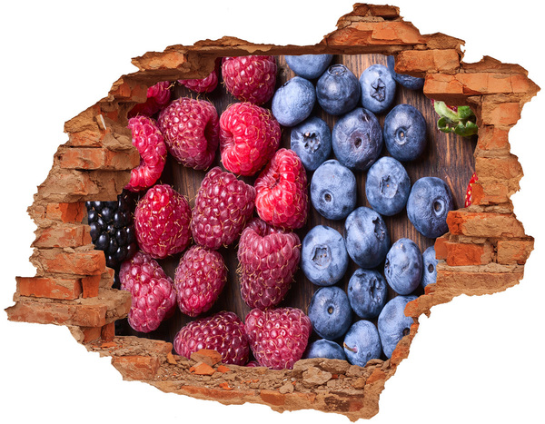 Hole wall sticker Forest fruits