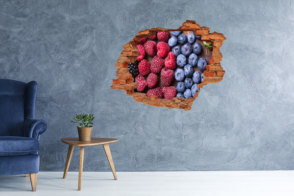 Hole wall sticker Forest fruits