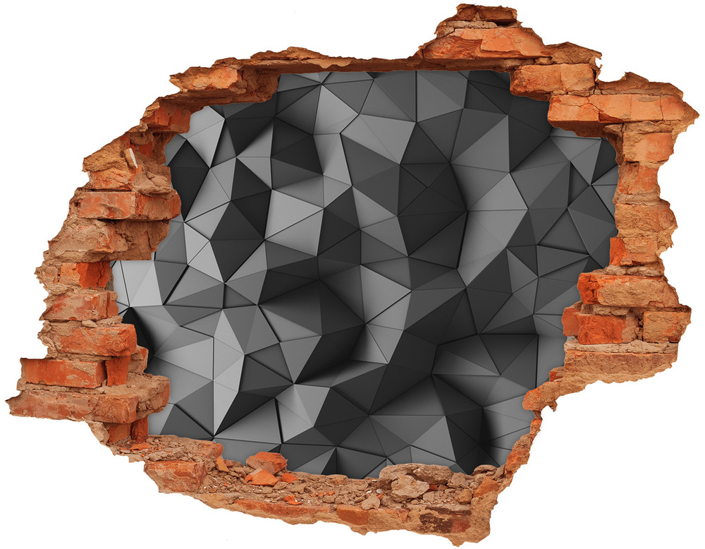 Hole in the wall sticker Abstract 3D background