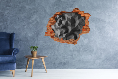 Hole in the wall sticker Abstract 3D background