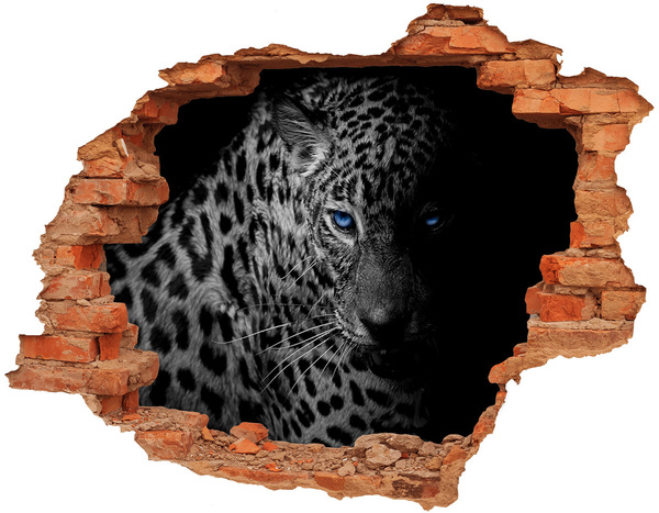 3D wall hole leopard