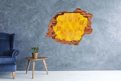 Hole wall sticker The golden crack in the wall