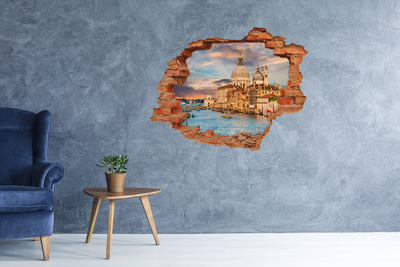Hole wall sticker Venice at sunset