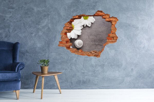 Hole in the wall decal A floral dream in concrete