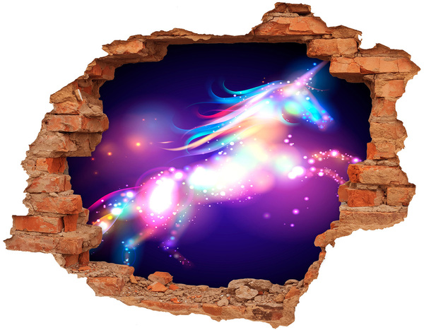 Hole in the wall sticker A cosmic explosion of colors