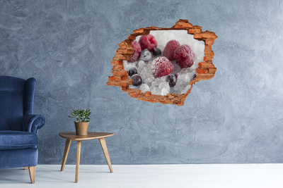 Hole wall sticker Frozen forest fruit