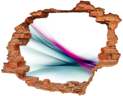 Hole in the wall decal Colorful waves in the wall