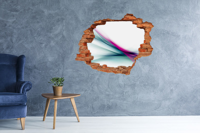 Hole in the wall decal Colorful waves in the wall