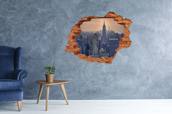Hole in the wall sticker View of New York
