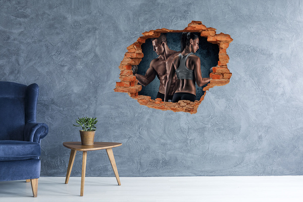 Hole in the wall sticker Muscle structure