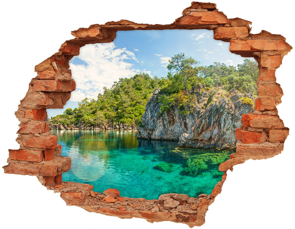 Hole in the wall sticker Blue Lagoon