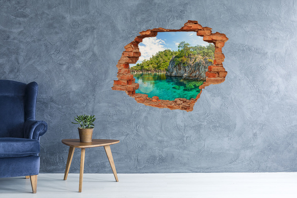Hole in the wall sticker Paradise Bay