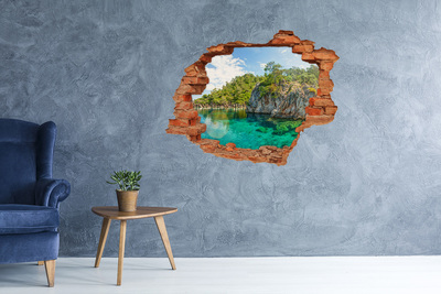 Hole in the wall sticker Blue Lagoon