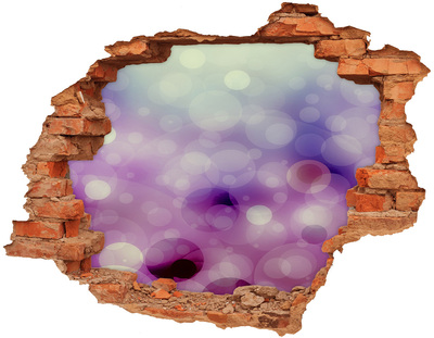 Hole in the wall sticker Purple wheels