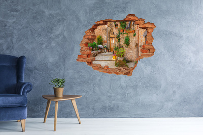 Hole wall sticker A charming town in Italy
