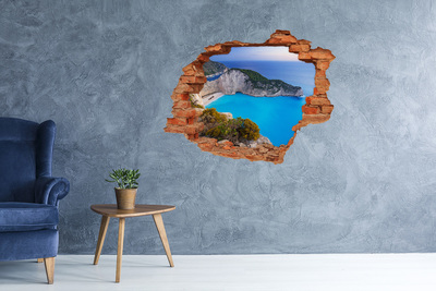 Hole wall sticker Zakynthos Bay