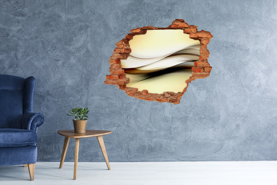 Hole wall sticker Abstract landscape in a hole in the wall