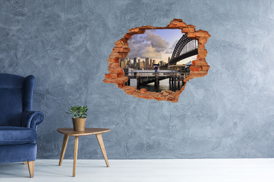 Hole wall sticker View of Sydney