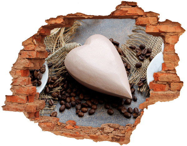 Hole wall sticker A coffee oasis in the ruins