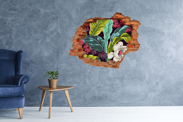 3D wall hole Hole-in-the-wall tropical garden