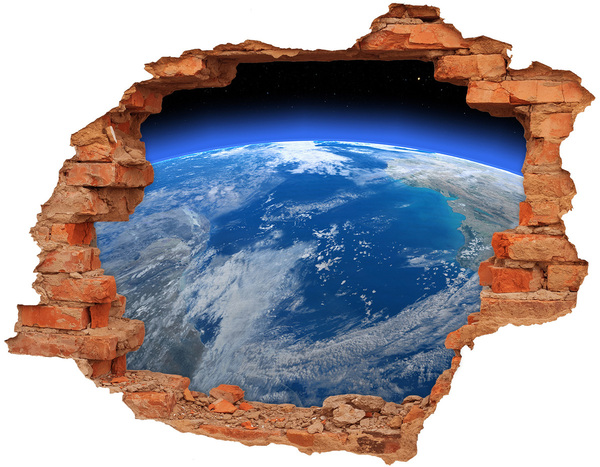 Hole wall sticker Planet Earth