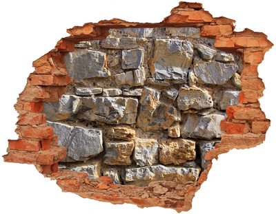 Hole wall sticker Stone wall