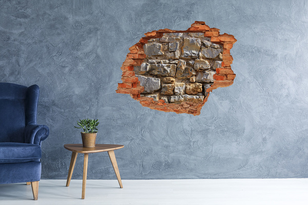 Hole wall sticker Stone wall