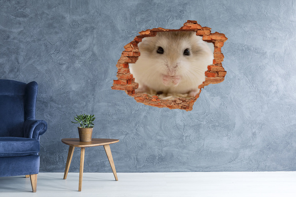 Hole in the wall decal Hamster