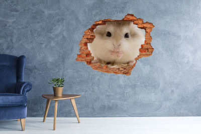 Hole in the wall decal Adorable bunny in a hole in the wall